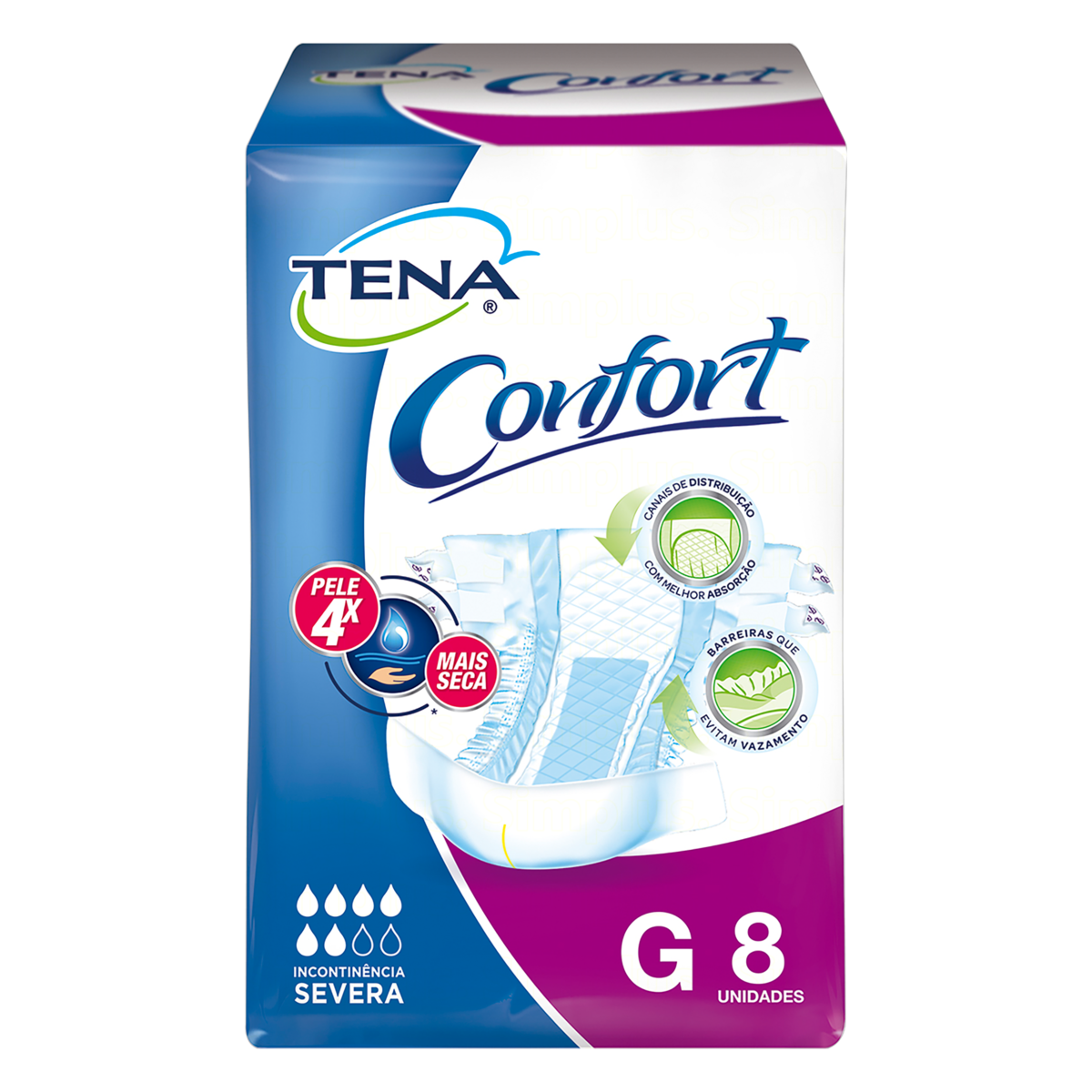 FRALDA BIOFRAL TENA CONFORT G 8X9