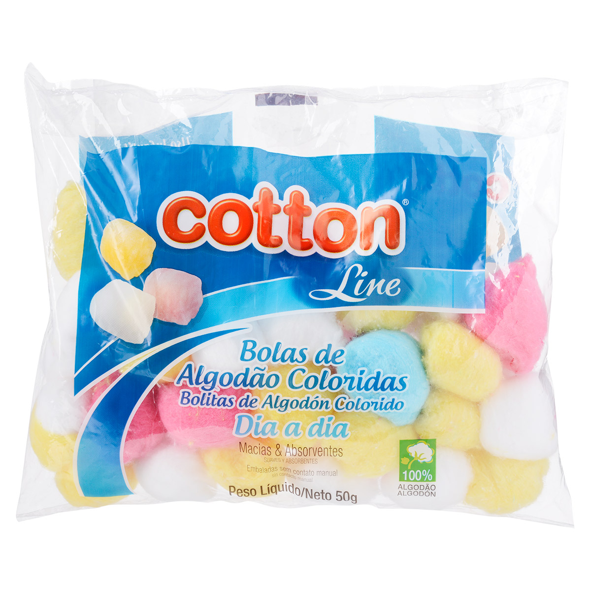 ALGODAO BOLAS COLORIDAS DIA A DIA 50G