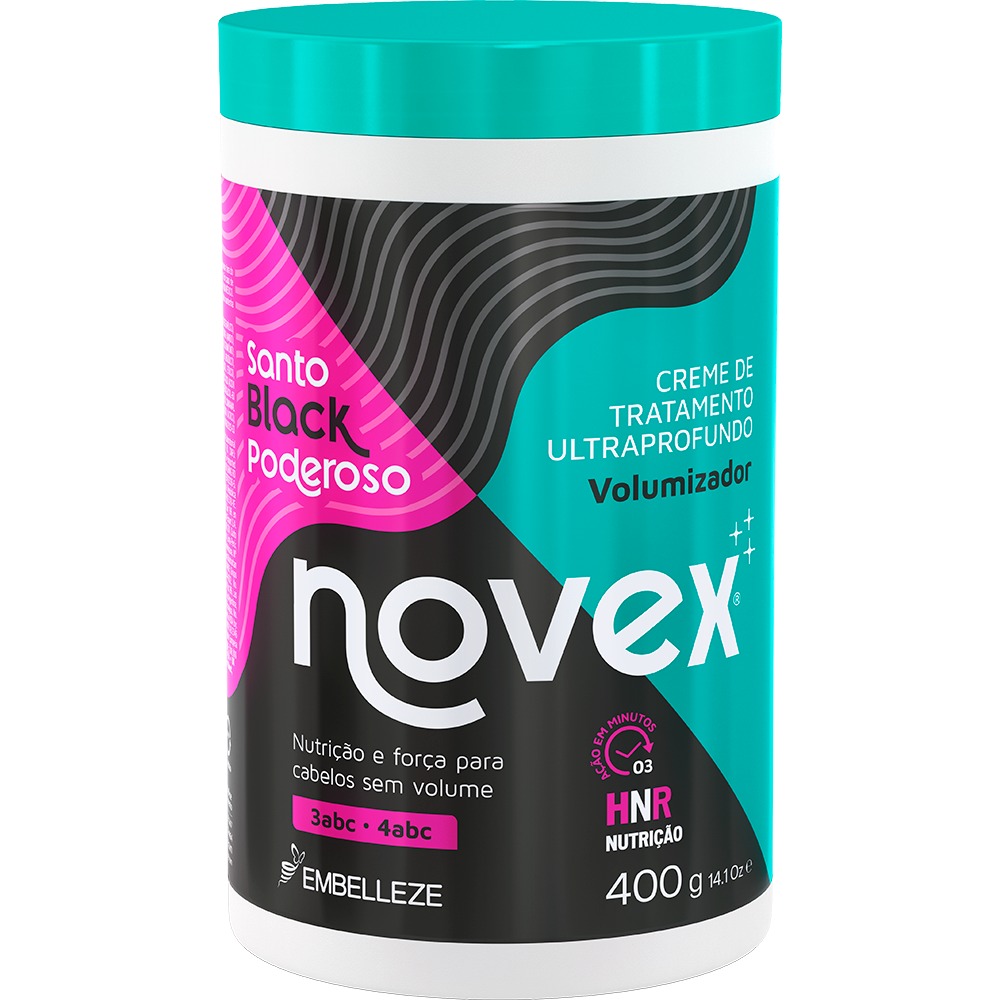 NOVEX M CACHOS SANTO BLACK CR TRAT 400G