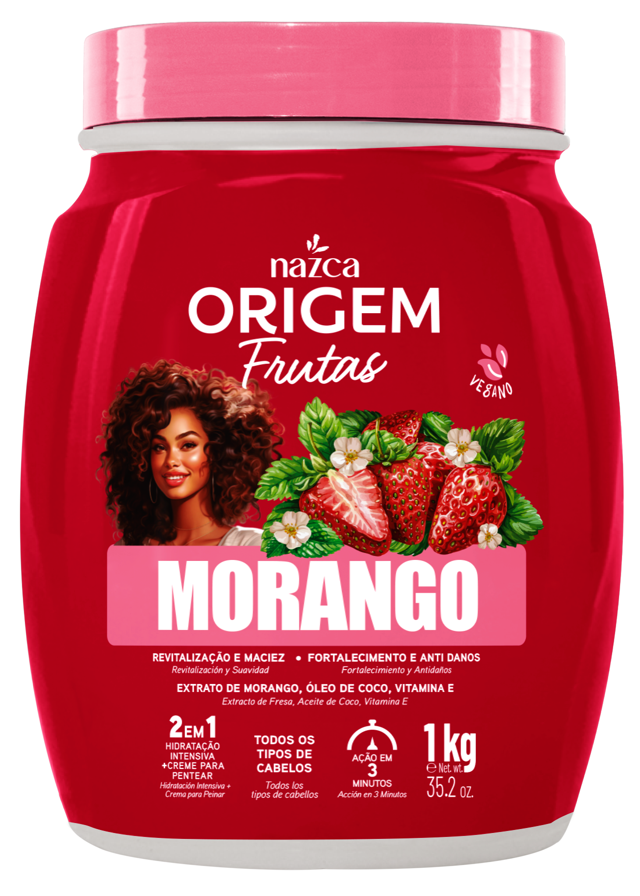 ORIGEM 1KG 2EM1 CR HDR+CPP MORANGO