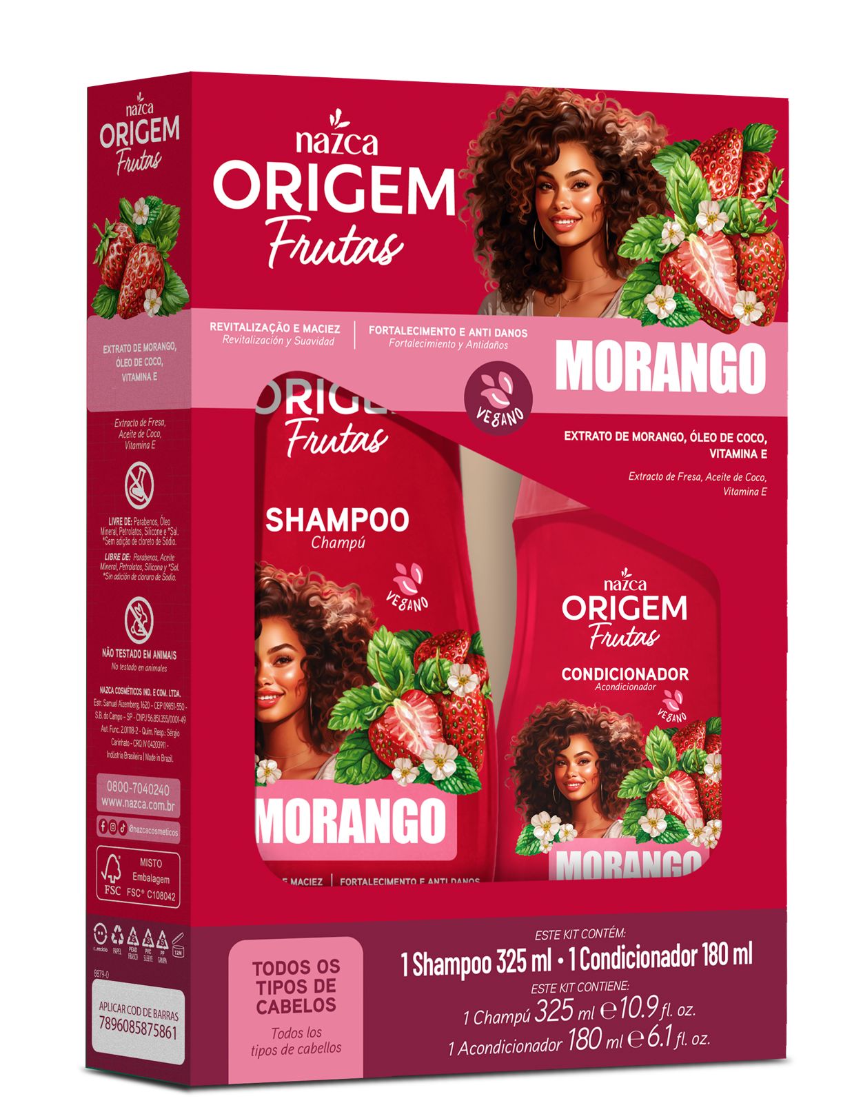 ORIGEM KIT SH+COND. MORANGO