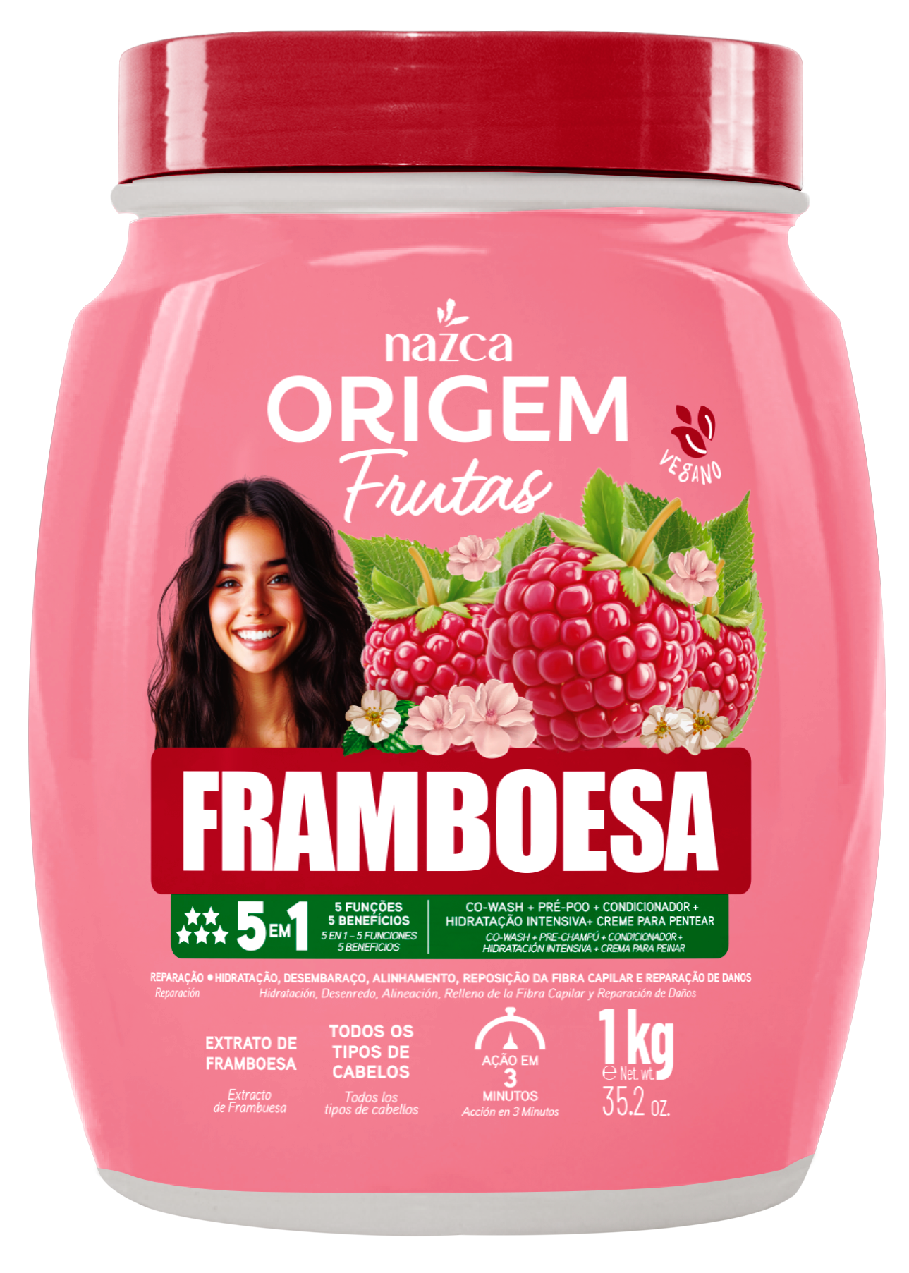 ORIGEM 1KG 5EM1 CR HDR+CPP FRAMBOESA