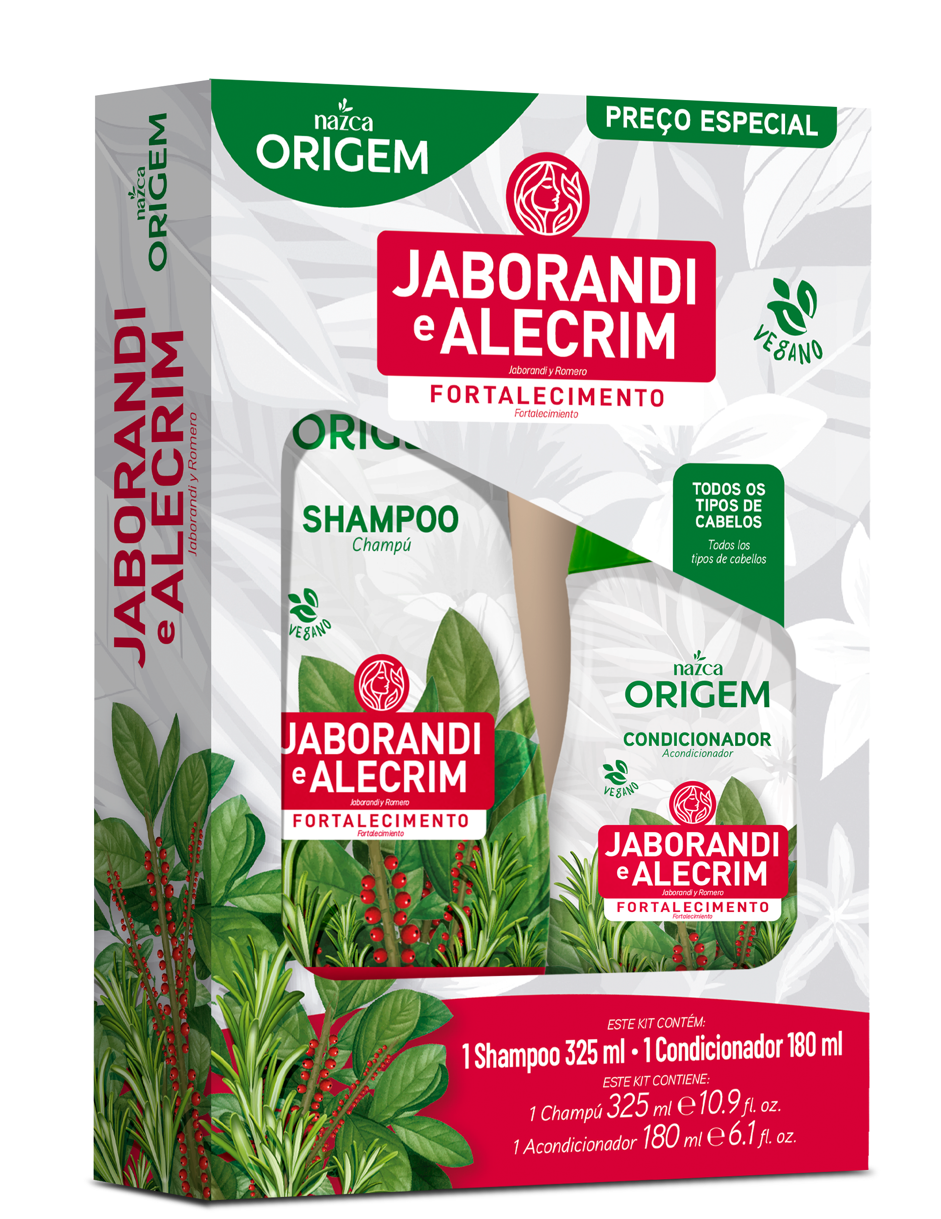 ORIGEM KIT SH+COND. JABORANDI E ALECRIM
