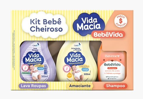 KIT VIDA MACIA LAVA ROUPAS+AMACIANTE+SH.
