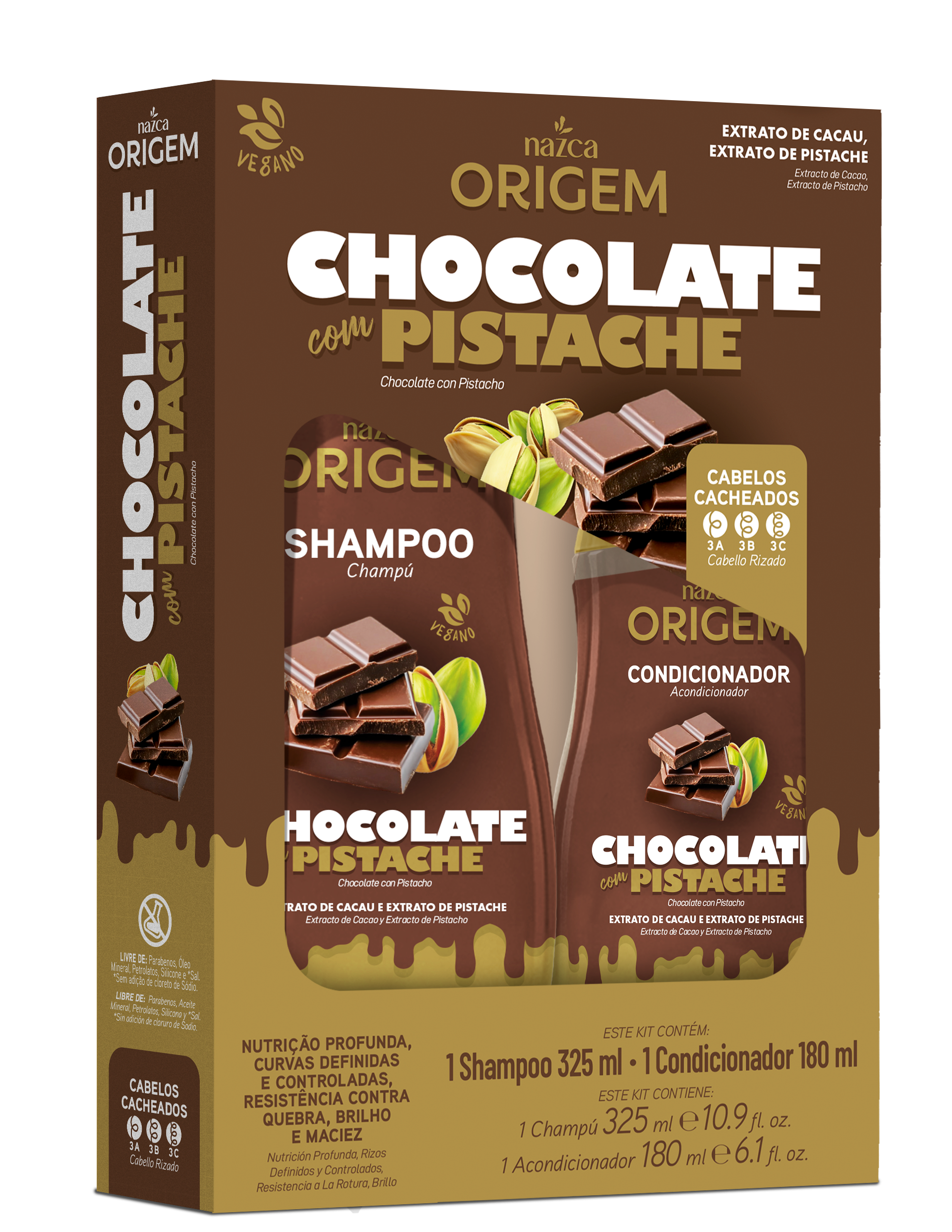 ORIGEM KIT SH+COND. CHOC. COM PISTACHE