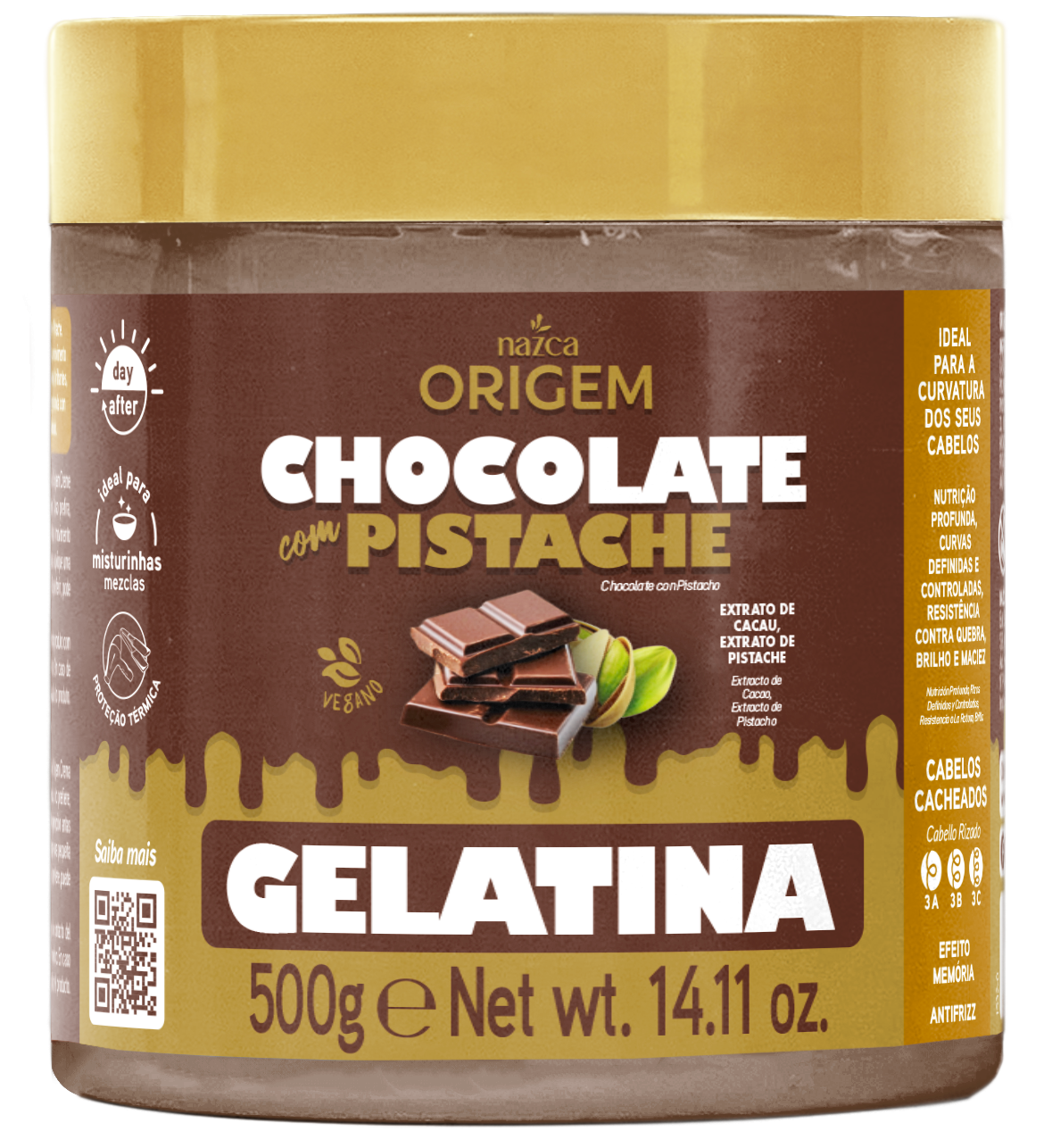 ORIGEM GELATINA FRUT CHOC PISTACHE 500G