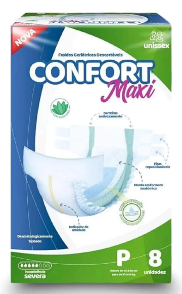 FRALDA GERIATRICA CONFORT MAXI P 8UN