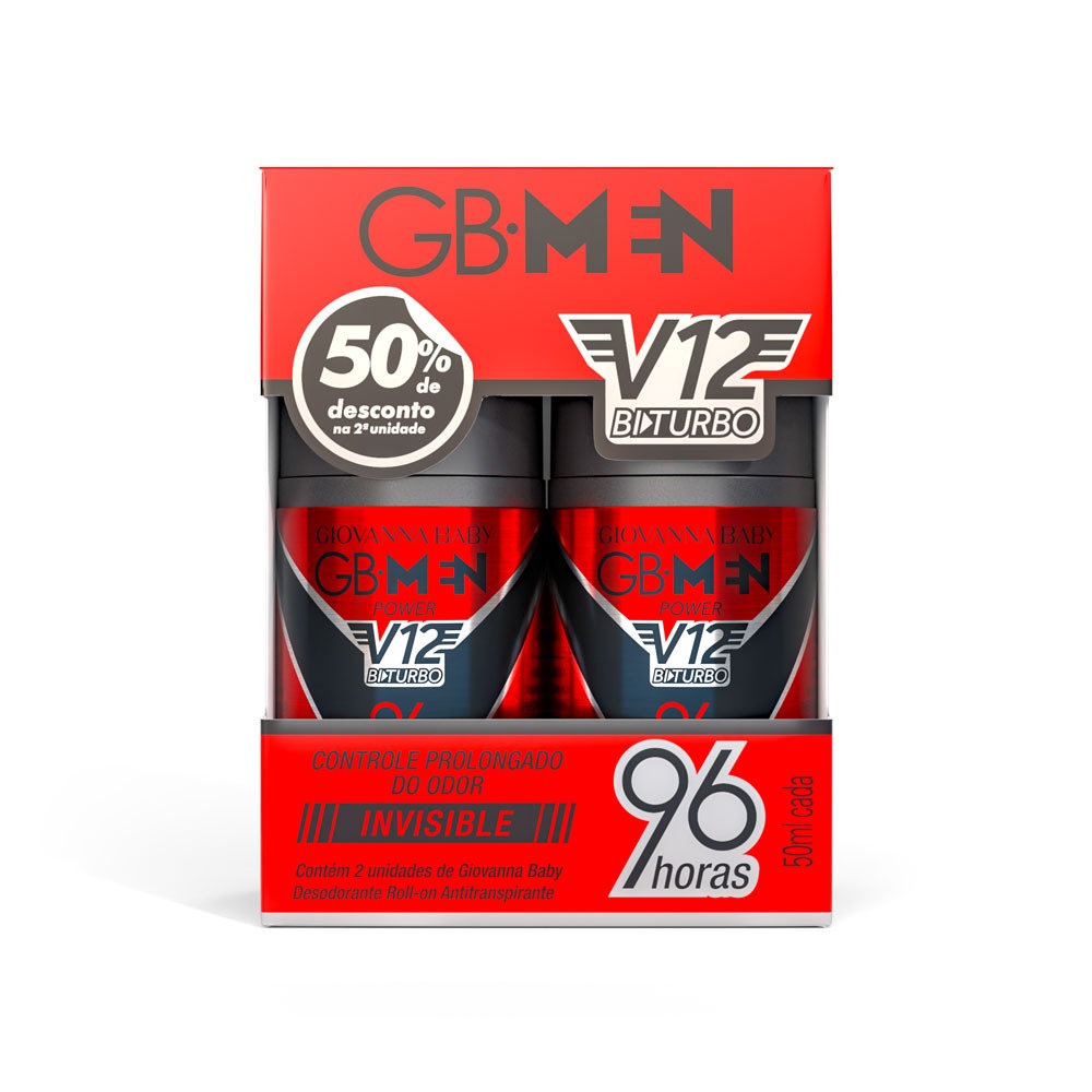 GB KIT DESOD ROLL-ON 96H MEN POWER C/2